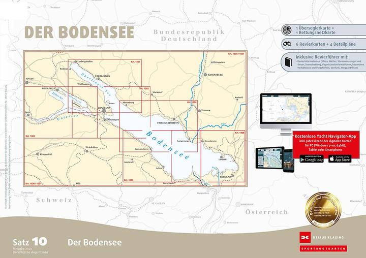 Produktbild Sportbootkarten Satz 10: Bodensee (Ausg