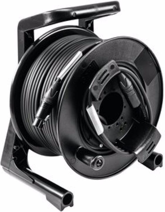 Produktbild Psso DMX Kabeltrommel XLR 50m sw Neutrik 2x0,22 (50 m, 0.44 mm²)