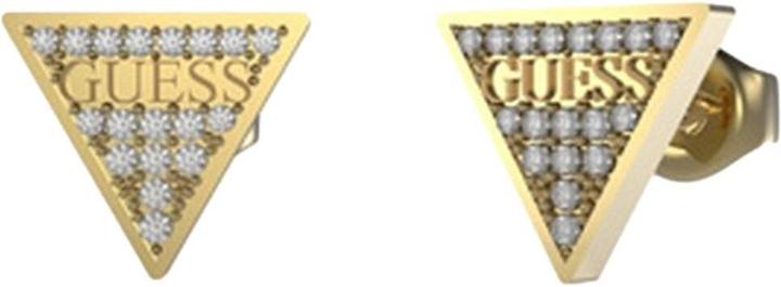 Actual product image Guess Sparkling Gold Plated Studs Party Crystal Earrings JUBE02156JWYGT/U