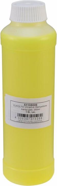 Produktbild Eurolite UV-aktive Stempelfarbe, transparent gelb, 250ml