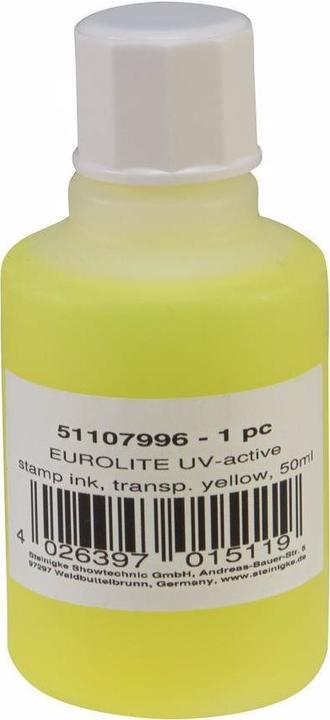 Produktbild Eurolite UV-aktive Stempelfarbe, transparent gelb, 50ml