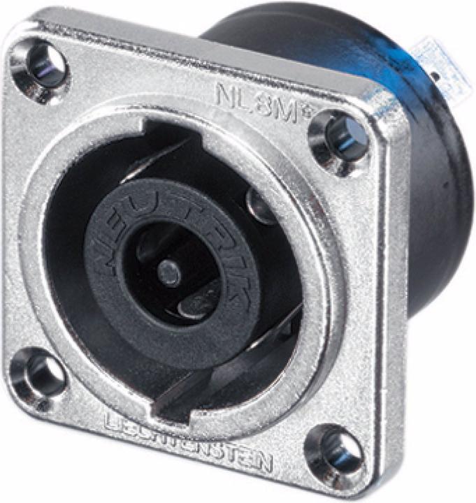 Actual product image Contrik Speakon chassis connector 8pin round flange