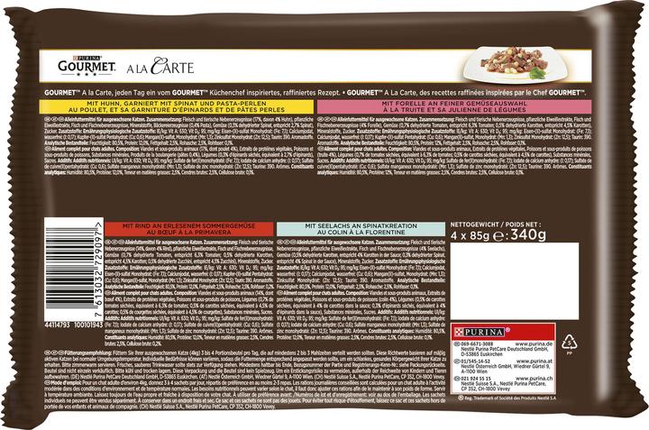 Immagine prodotto Gourmet à la carte (Adulto, 4 pz., 85 g)