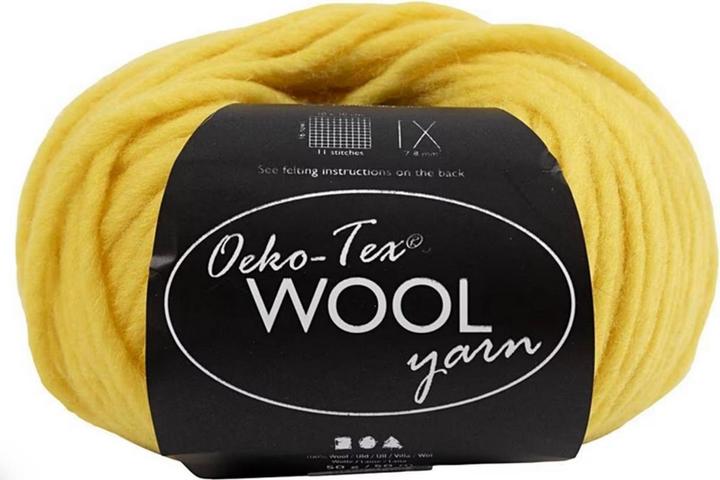 Produktbild Creativ Company Wolle Oeko-Tex 50 g, Gelb (50 m)