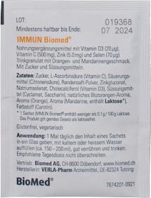 Nährwerte und Zutaten Biomed Immun (40 Stück, Beutel, 267 g)