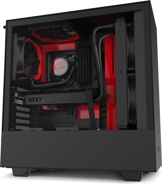 Actual product image NZXT H511 Matte Red Case (mATX, Mini-ATX, ATX)