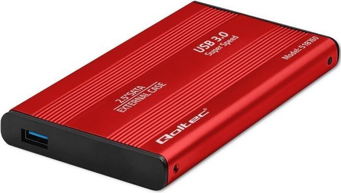 Produktbild Qoltec External Hard Drive Case HDD/SSD 2.5" SATA3 USB 3.0 Raudona (2.5")