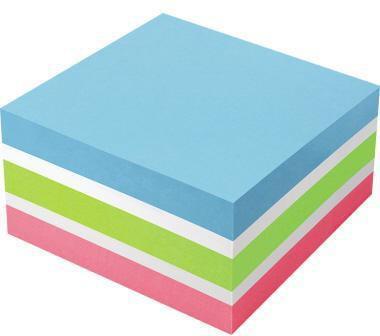 Soennecken Sticky note cubes colour mix Brilliant 75 x 75 mm (W x H) blue green pink 400 sheets (75 x 75 mm)