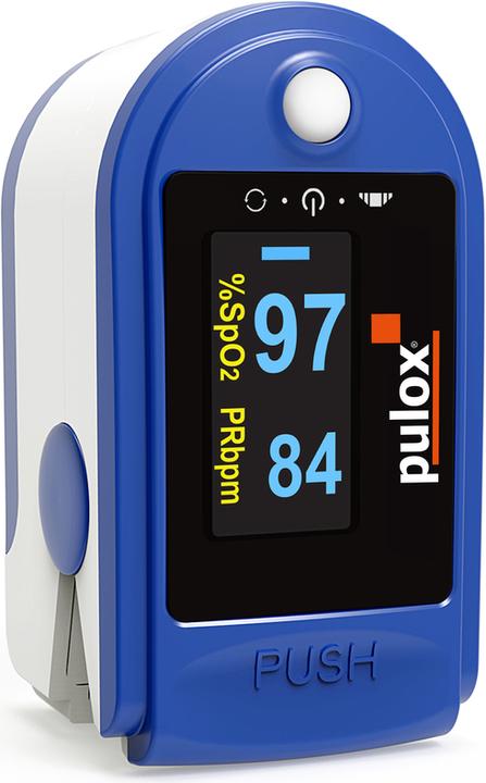 Image du produit Pulox Oxymètre de pouls PO-200A avec alarme bleu