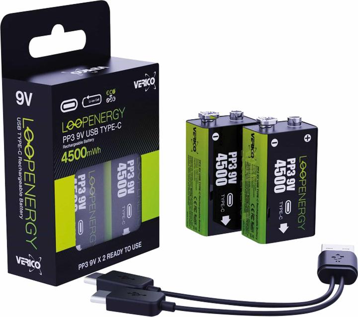 Verico Loop Energy (2 pcs, 9V Block, 500 mAh)