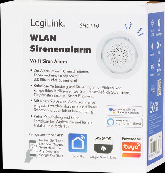 Actual product image LogiLink Smart Home Wi-Fi USB Siren Alarm