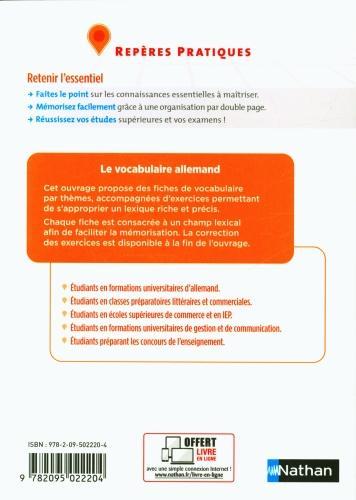 Produktbild Le vocabulaire allemand : retenir l'essentiel (Französisch, Benhamou Brigitte, Veyrier-Milan Véronique, 2023)