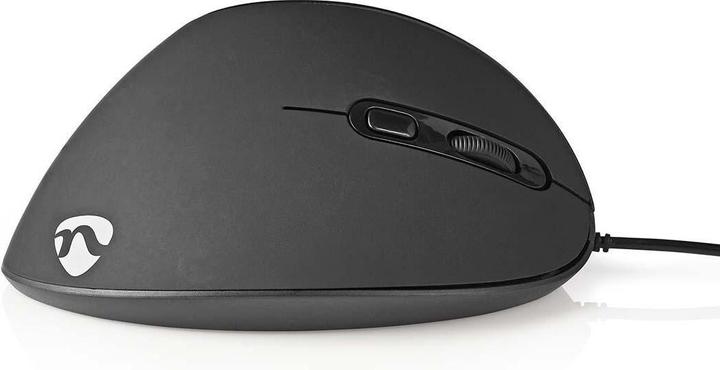 Produktbild Nedis Ergonomische Maus mit Kabel - Rechtshändig - 6 Tasten - 3200 DPI - 1,8 m Kabel - Schwarz (Kabelgebunden)