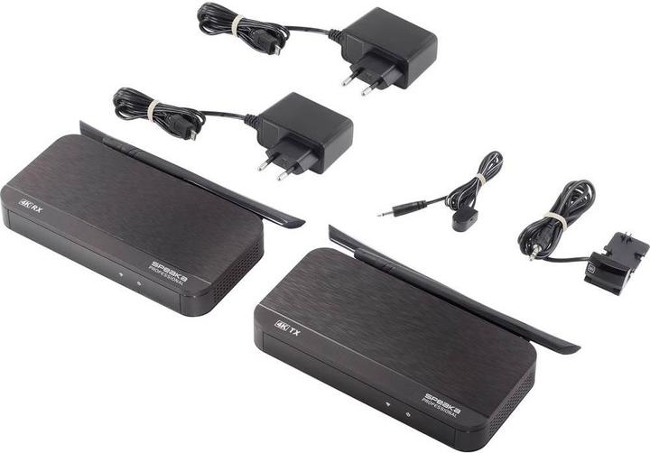 Produktbild SpeaKa Professional HDMI-Funkübertragung (Set) 100 m 5 GHz 3840 x 2160 Pixel, 1920 x 1080 Pixel, 1280 x 720 Pixel, 848 x