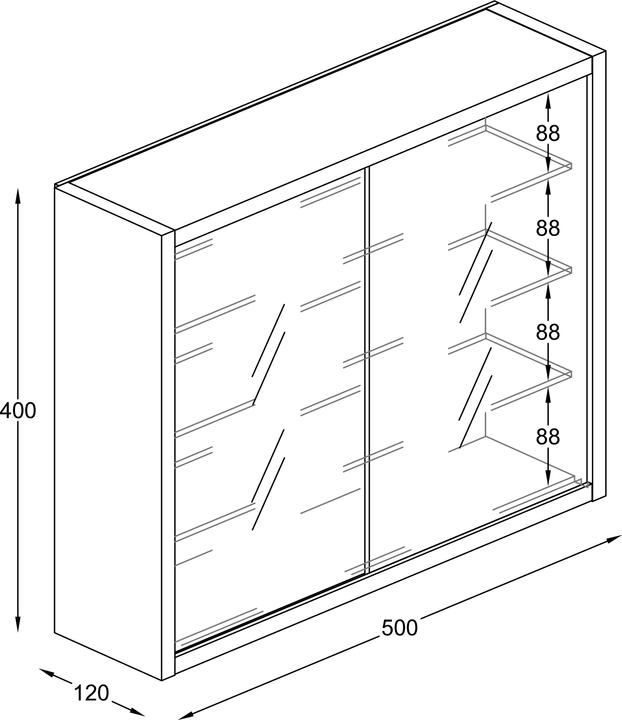 Produktbild VCM Hängevitrine Wandvitrine Glas Drivalo S
