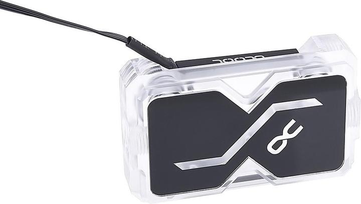 Actual product image Alphacool GPX SLI Connector Dual - Plexi - Addressable RGB - 3 PCI-E Space