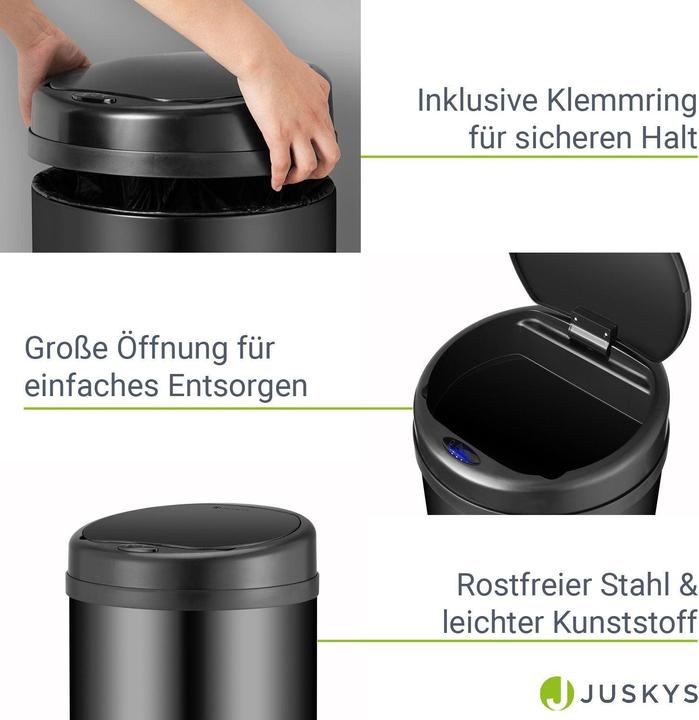Image du produit Juskys Poubelle automatique avec capteur (30 l)