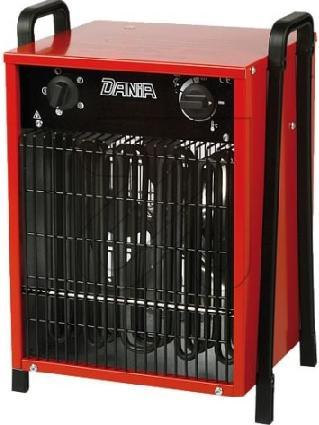 Manser HWC Elektrischer Heizlüfter RED - 9 kW + CEE Verlängerungskabel 16 A/400 V - 5 m (9000 W)