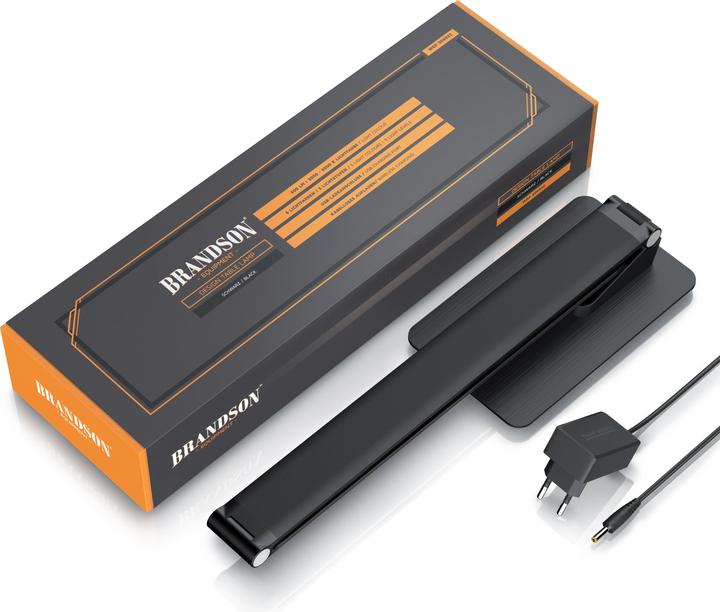 Immagine prodotto Brandson Schreibtischlampe Metall-Design, USB Ladeanschluss, kabelloses Laden wireless Charging, Dimmfunktion (500 lm)
