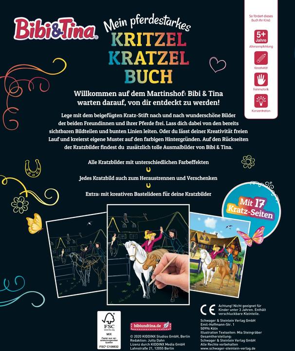 Produktbild Bibi & Tina - Mein pferdestarkes Kritzel-Kratzel-Buch