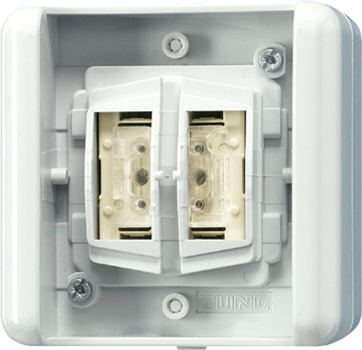 Actual product image JUNG Push-button coupling KNX WG 800 2pkt 8472.02LEDW