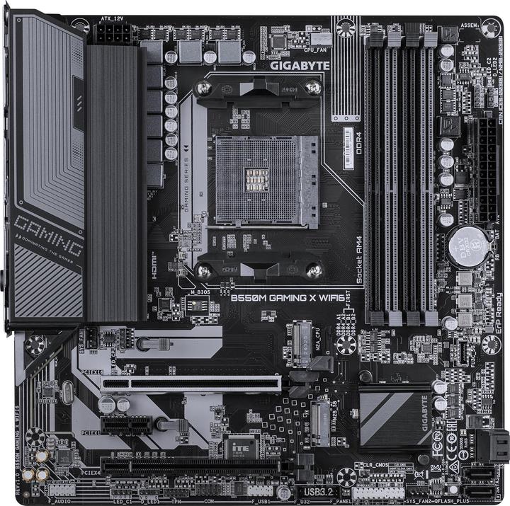 Image du produit Gigabyte B550M GAMING X WIFI6 (AM4, AMD B550, mATX)