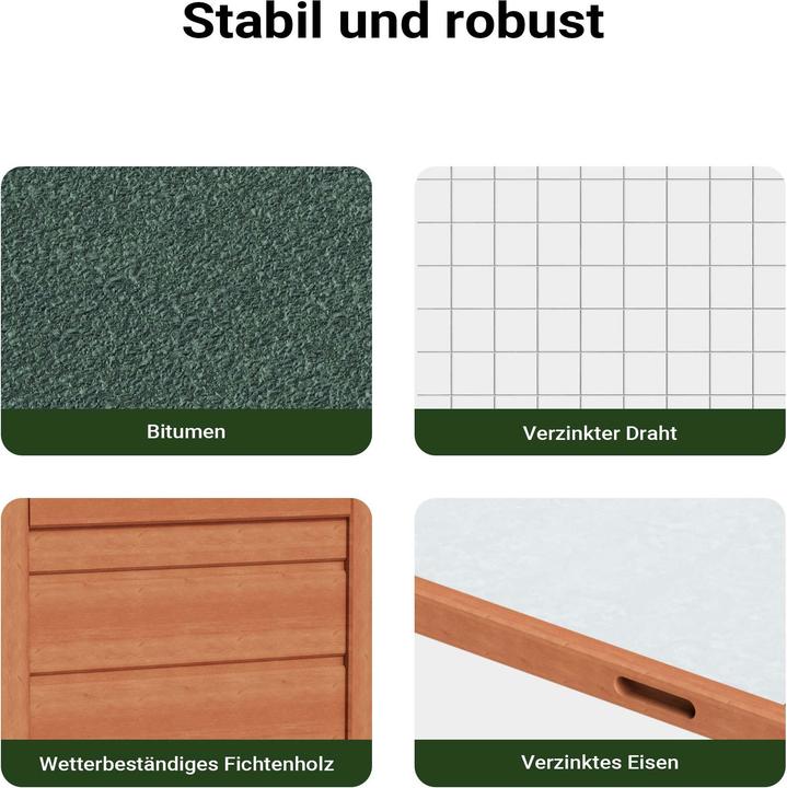 Produktbild Wiltec XXL Hasenstall 1560x520x680mm Freilaufgehege Hasenkäfig Kleintierstall