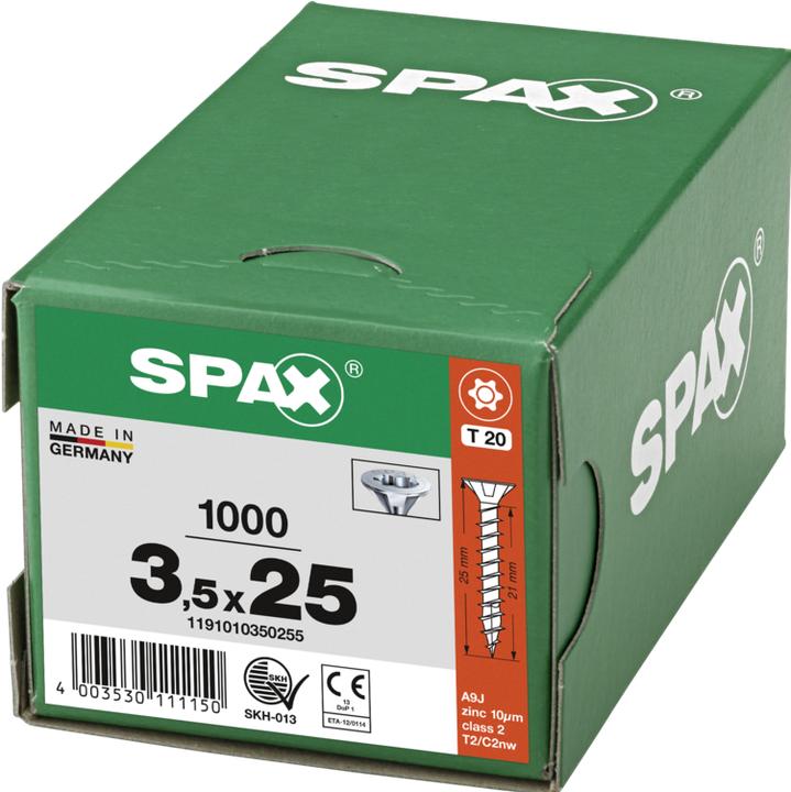 Immagine prodotto Spax Viti per truciolare SK T15 3,5x25 mm (1000 Viti per pezzo)