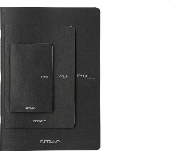 Actual product image Fabriano Notebook EcoQua spiral bound squared Nero (A4, Checked, Soft cover)