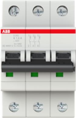 Produktbild ABB S203-K2 Sicherungsautomat System compact 3-polig