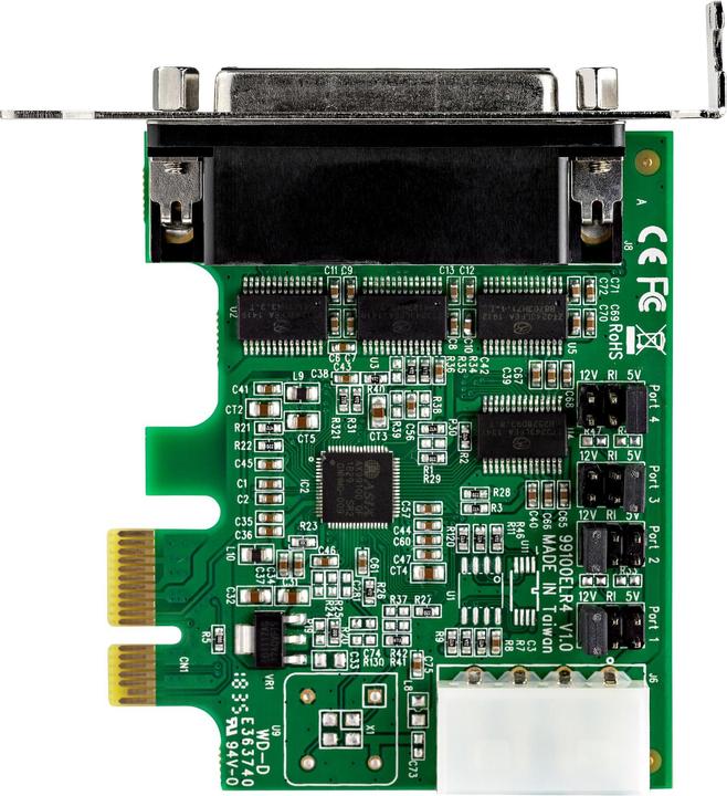 Actual product image StarTech .com 4 Port PCI Express RS232 Serial Adapter Card