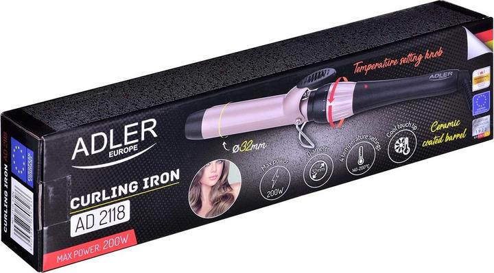 Produktbild Adler AD 2118 Curling iron, Black/Pink (32 mm)