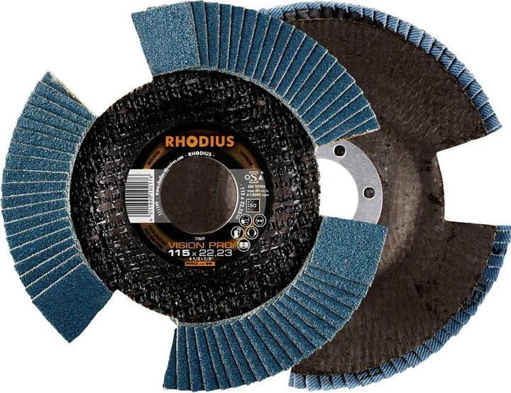 Actual product image Rhodius Flap discs Ø125mm K80 pack of 5 (80)
