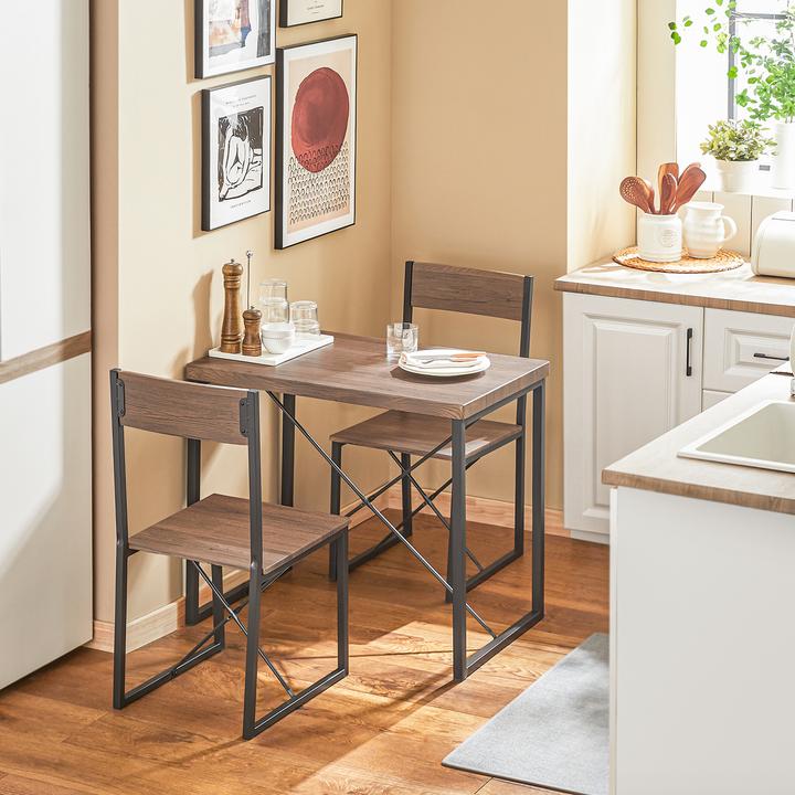Produktbild SoBuy Esstisch mit 2 Stühlen (80 x 50 x 75 cm)