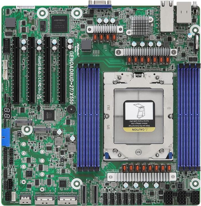 Actual product image AsRock Rack GENOAD8UD-2T/X550 (SP5, AMD SoC, mATX)