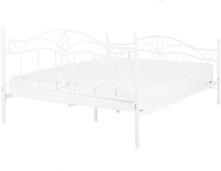 Produktbild Beliani Metallbett weiss Lattenrost 140 x 200 cm ANTLIA (140 x 200 cm)