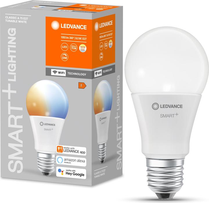 Produktbild Ledvance Smart+ Wifi Classic (E27, 9.50 W, 1055 lm, 1 x, F)