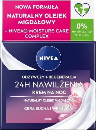 Image du produit NIVEA Crème de Nuit Régénérante Nourrissante Pour Peaux Sèches et Sensibles 50 Ml Aqua Effect (50 ml, Crème de nuit)