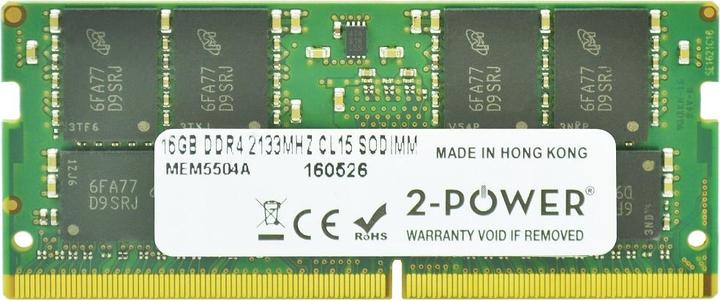 Productafbeelding 2-Power 16GB DDR4 2133MHZ CL15 SoDIMM (2133 MHz, DDR4 RAM, SO-DIMM)