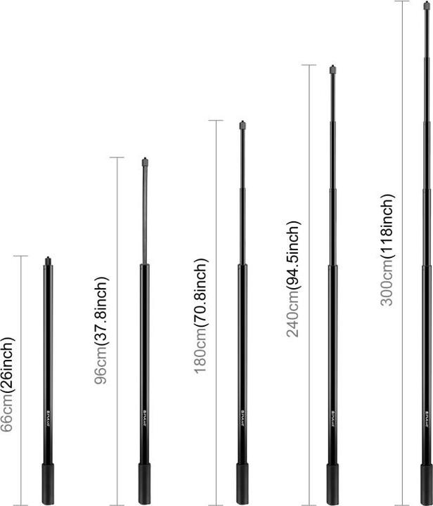 Actual product image Puluz 3 metre long telescopic selfie stick monopod