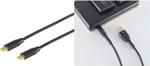 Produktbild Shiverpeaks PRO Serie II USB 3.1 Kabel, C-Stecker- C-Stecker 1,0 m, vergoldete Kontakte, geflochtener Textilmant (1 m, USB 3.2 Gen 2, 100 W)