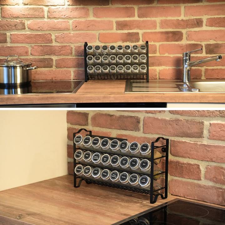 Produktbild Hermex Gewürzregal-Set Gewürzständer Gewürzhalter Gewürzaufbewahrung Gewürz-Organizer