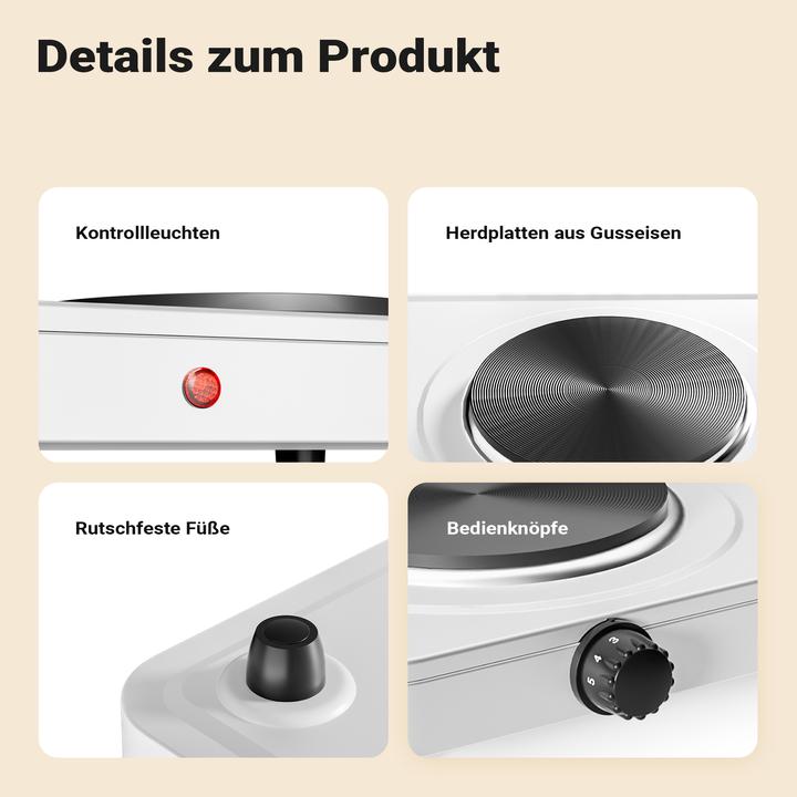 Image du produit Wiltec Doppelkochplatte