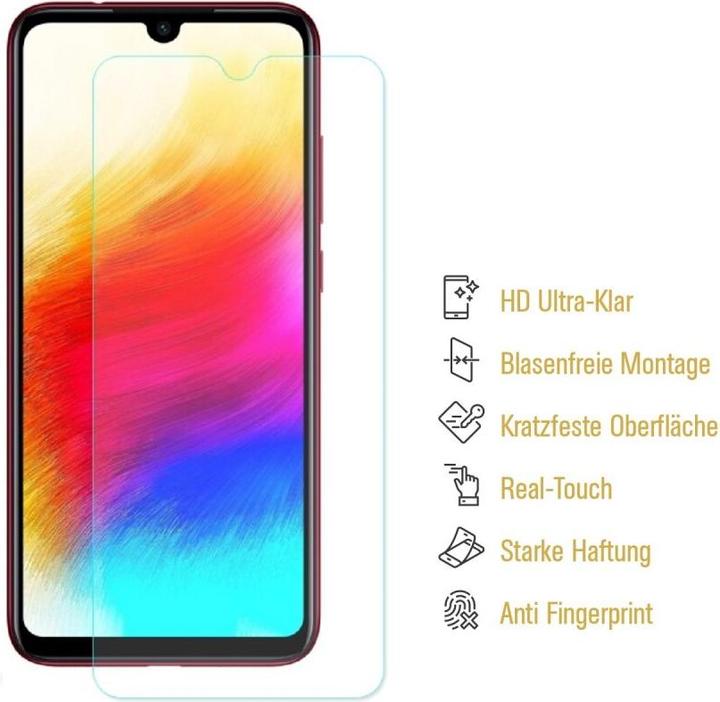 Produktbild Protectorking 2x Panzerfolie Anti-Shock HD Klar (2 Stück, Xiaomi Redmi Note 7)