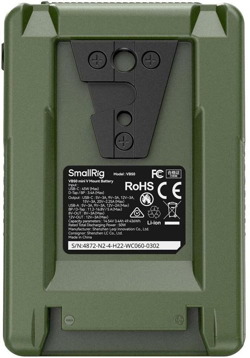 Produktbild SmallRig VB50 mini V Mount Batteryï¼Greenï¼4872 (Kamera Akku)