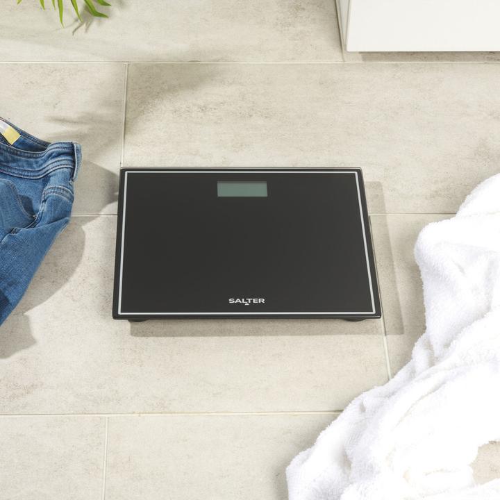 Actual product image Salter 9207 BK3R Compact Glass Electronic Bathroom Scale - Juodas (150 kg)