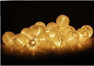 Produktbild H & S Collection Party Beleuchtung 20 Lampions Outdoor, 6M Kabel, I (10.70 m)