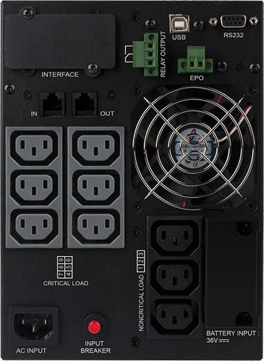 Immagine prodotto Cyberpower OL1500EXL UPS online a doppia conversione a torre 1500VA/1350W a onda sinusoidale PFC compatibile (1500 VA, 1350 W, Doppio convertitore online UPS)