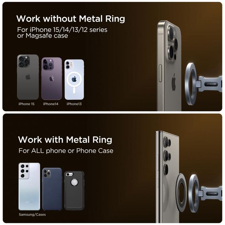 Produktbild Joyroom JR-ZS403 faltbare magnetische Autotelefonhalterung am Armaturenbrett – Grau