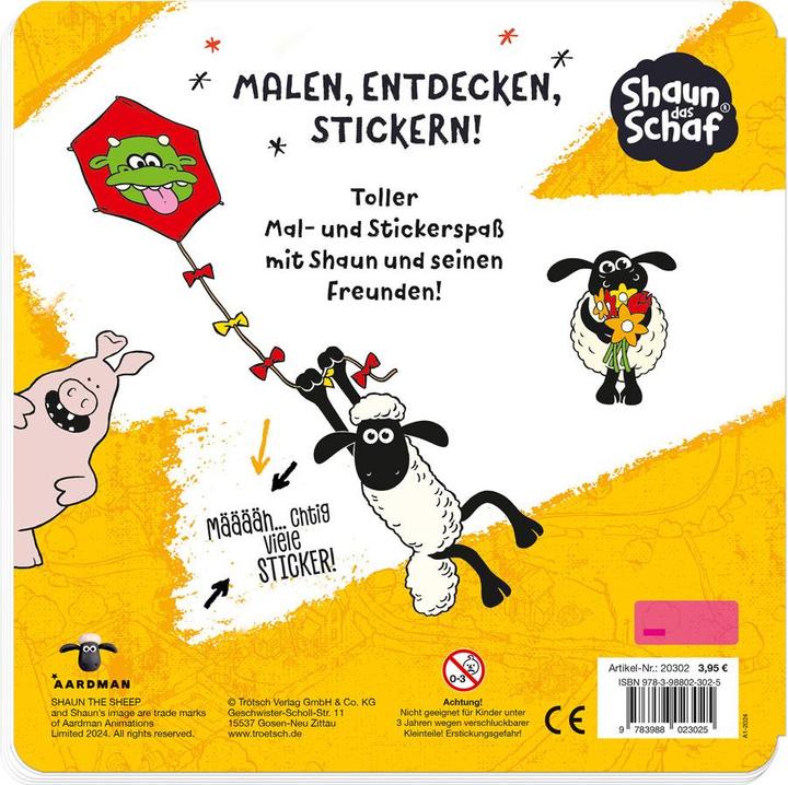 Image du produit Shaun le mouton Livre de coloriage avec autocollants